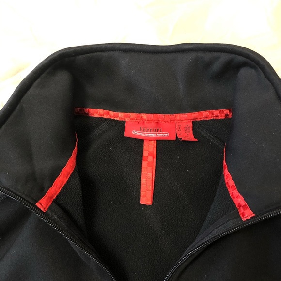 Ferrari Mens Zip Up Sweater Black - Size Medium - Picture 4 of 5